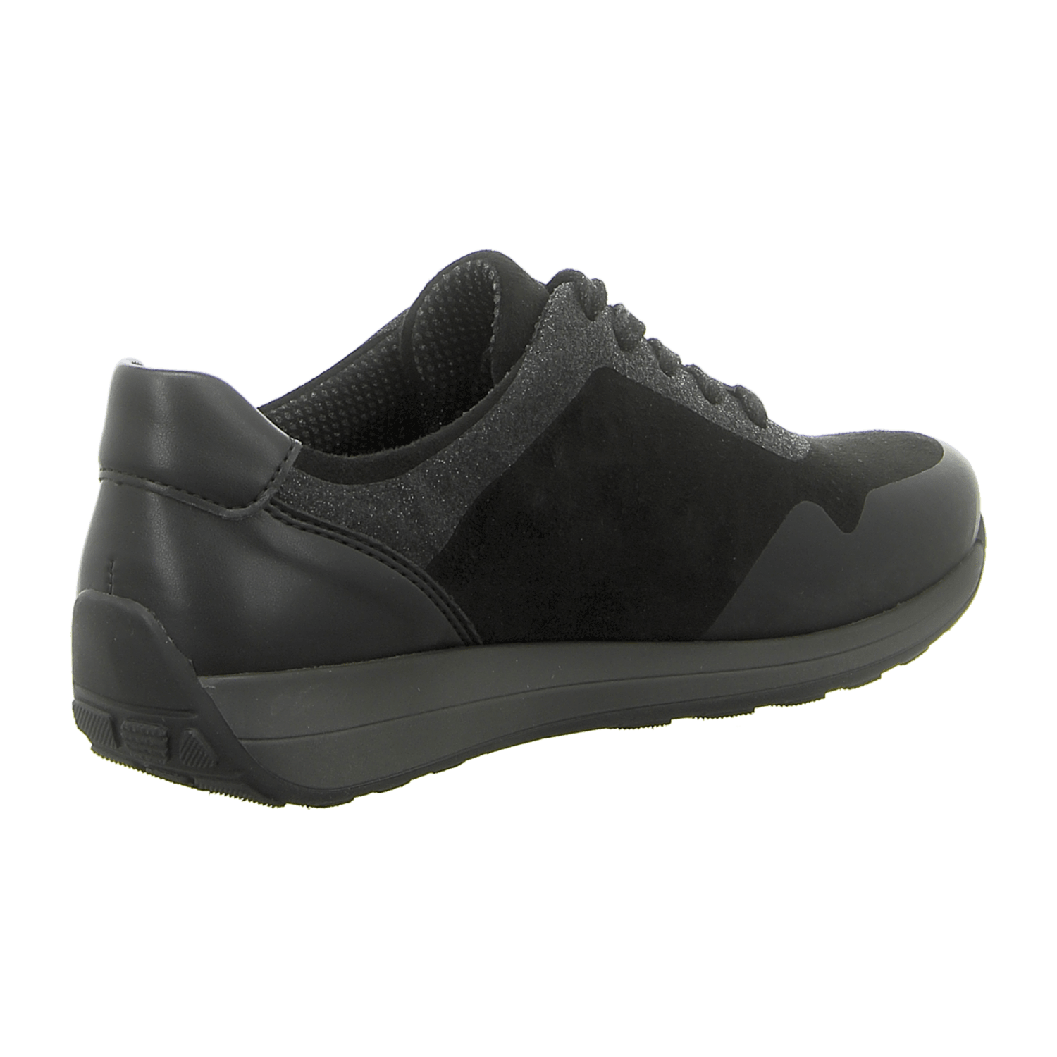 ARA Women's Lace-Up Shoes in Smooth Leather with Round Toe in Black - Low Style with Synthetic Sole and Cold-Lined Interior
