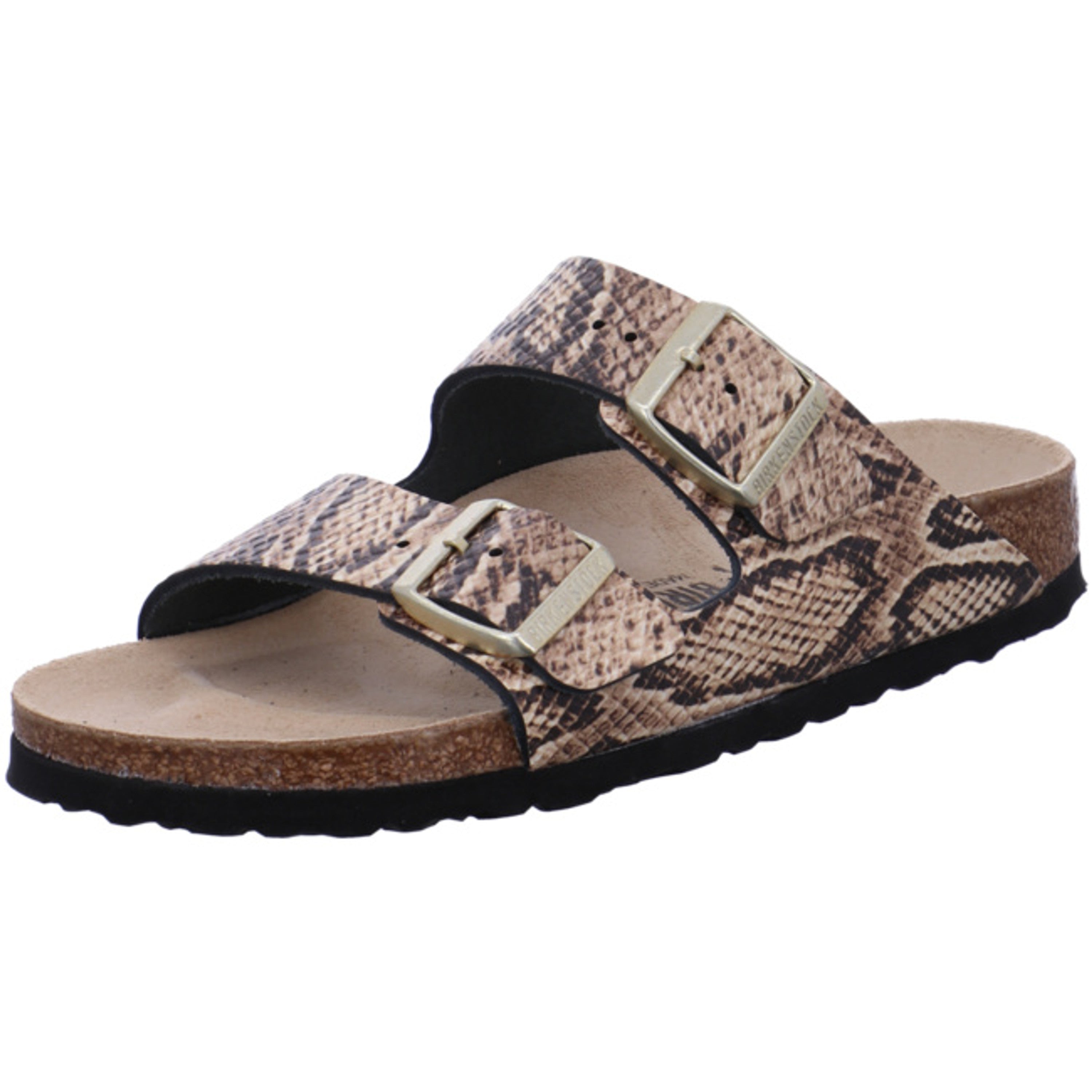 Birkenstock Arizona Slides narrow snake beige Leather animal Shoes Sandals Slippers - Bartel-Shop