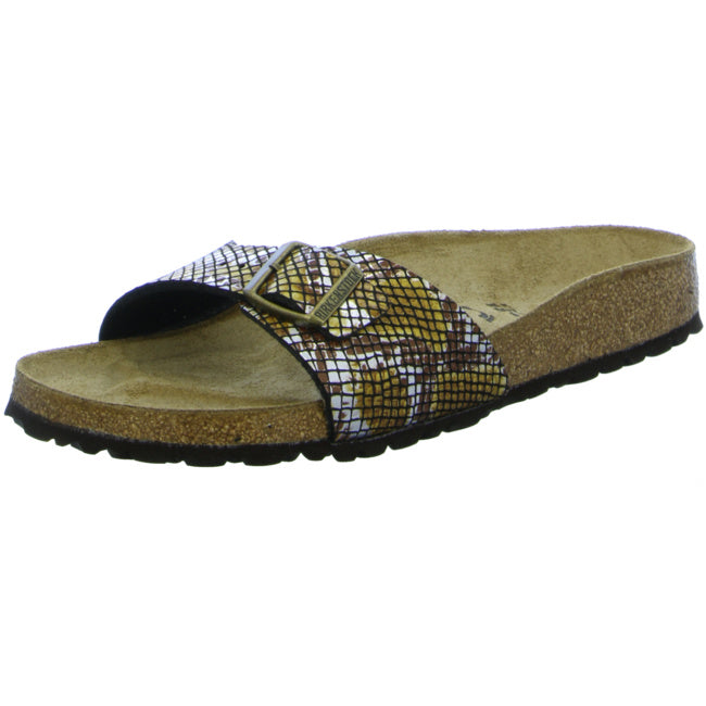 Birkenstock Madrid Slides narrow PYTHON BROWN Microfibre animal Shoes Sandals Slippers - Bartel-Shop