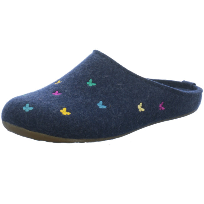 Haflinger Everest Farfalline Felt Clogs Mules Slippers House Shoes Butterfly Indoor - Bartel-Shop