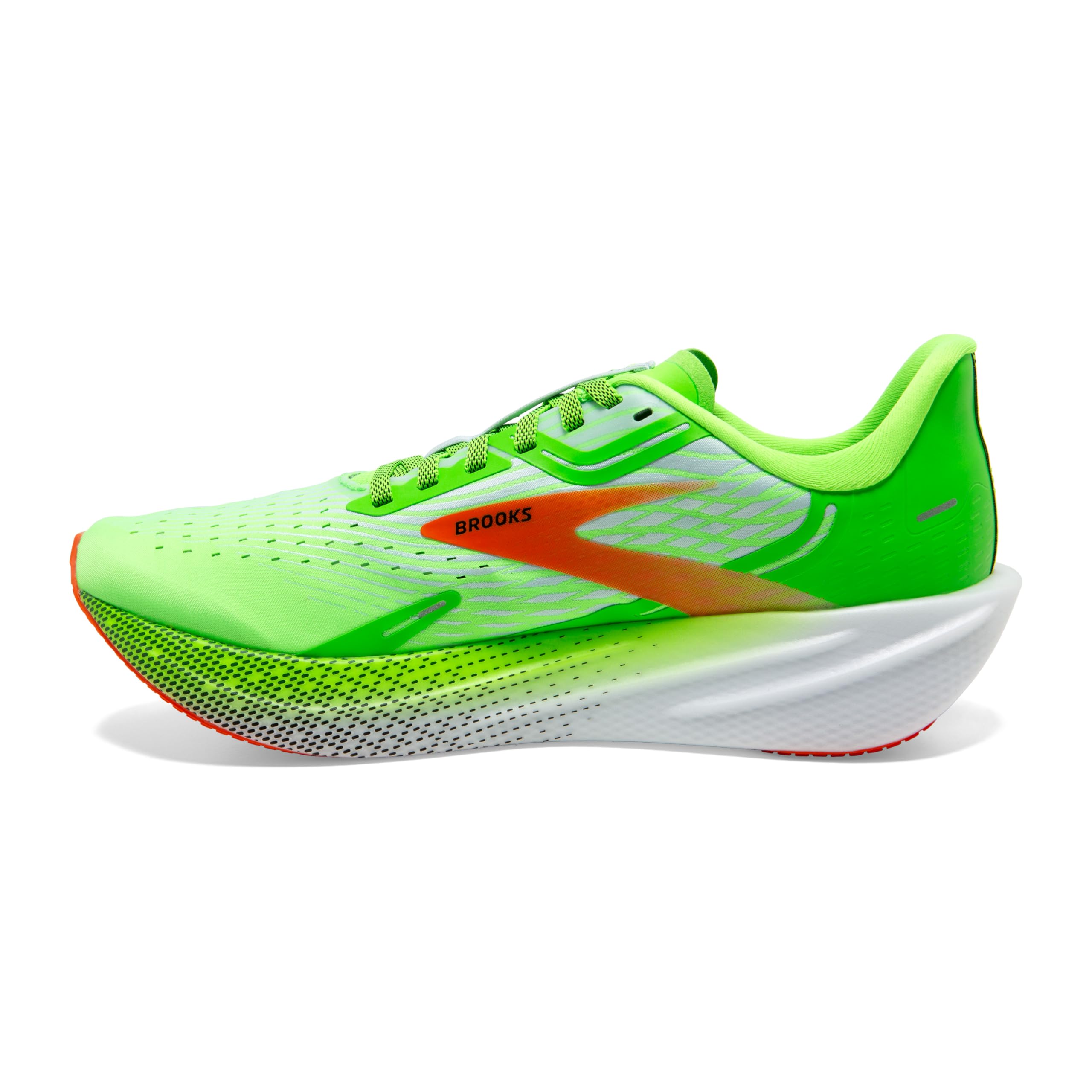 Brooks Hyperion Max Men Road Running Shoes Rubber Green Gecko Red Orange White