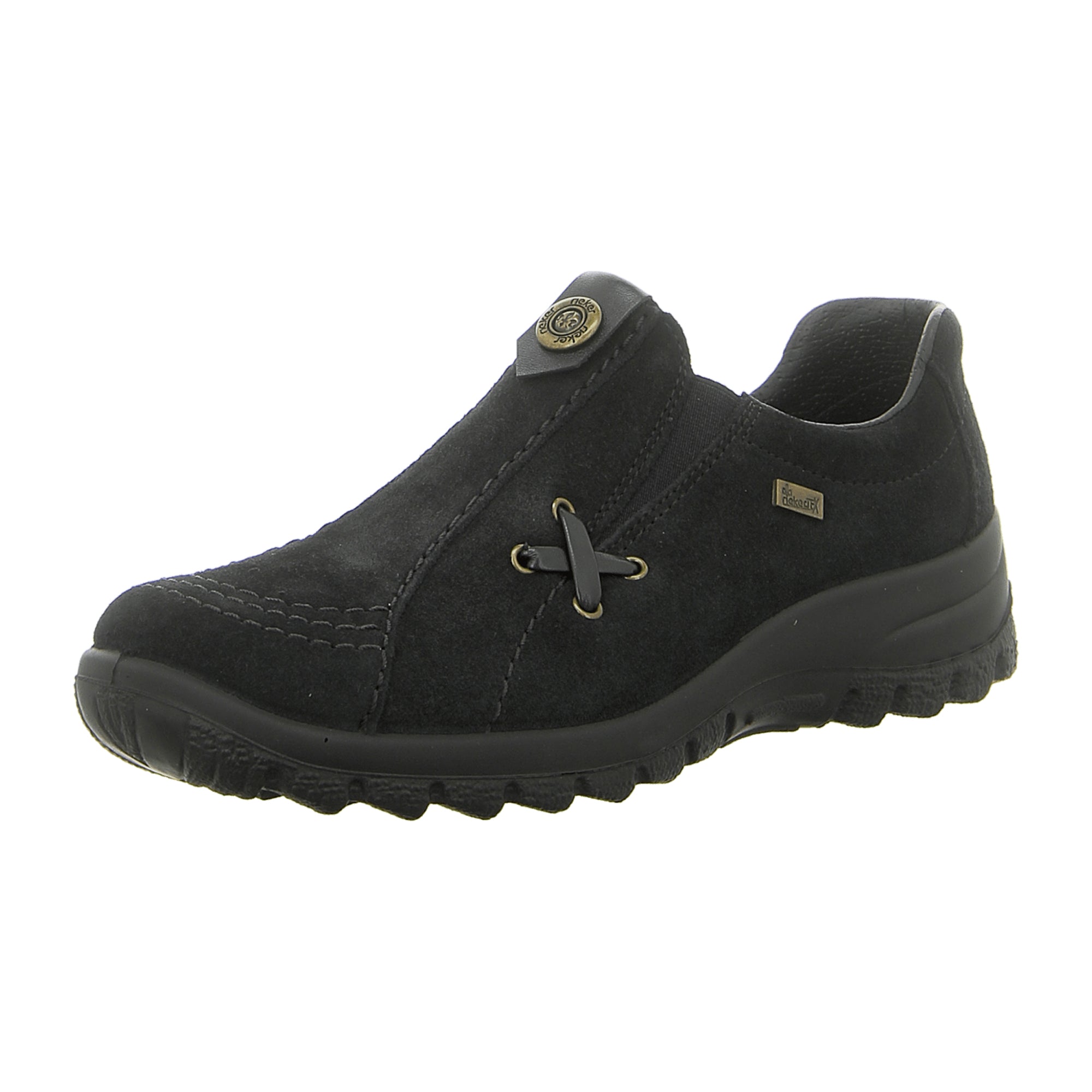 Rieker L7171-46 Women's Black Casual Slip-On Shoes with Comfort Sole