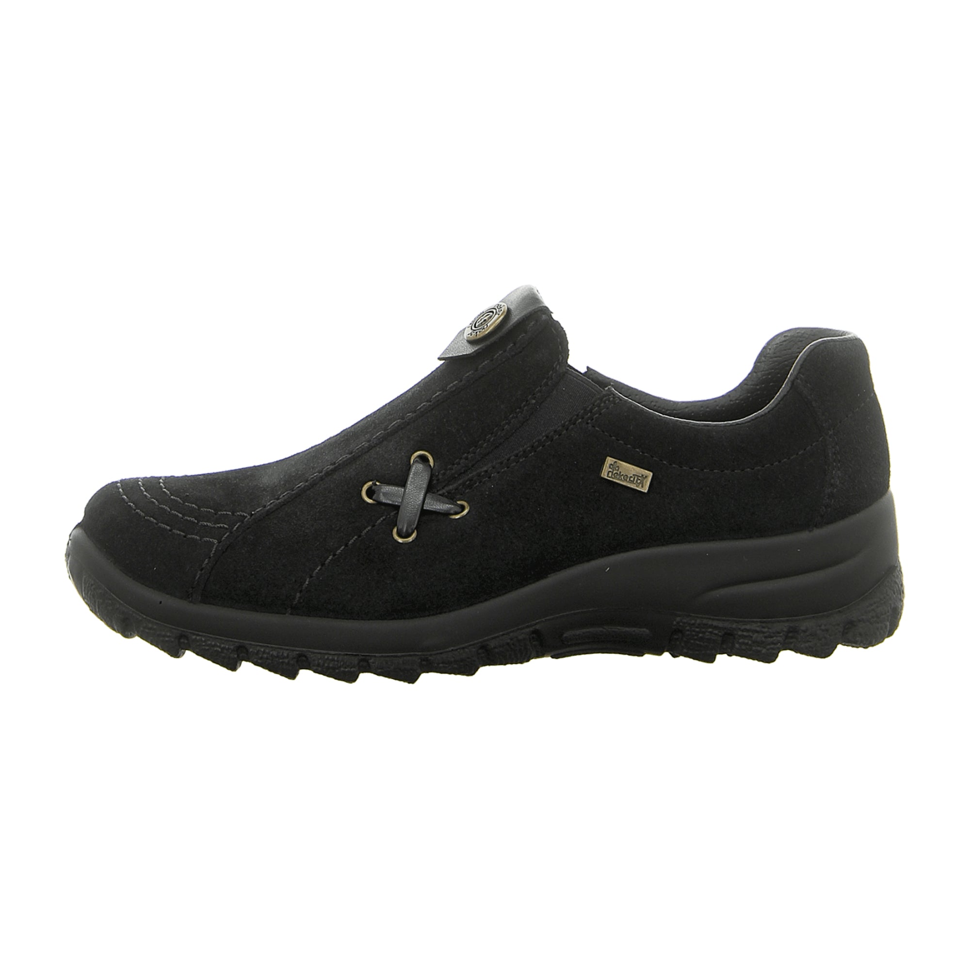 Rieker L7171-46 Women's Black Casual Slip-On Shoes with Comfort Sole