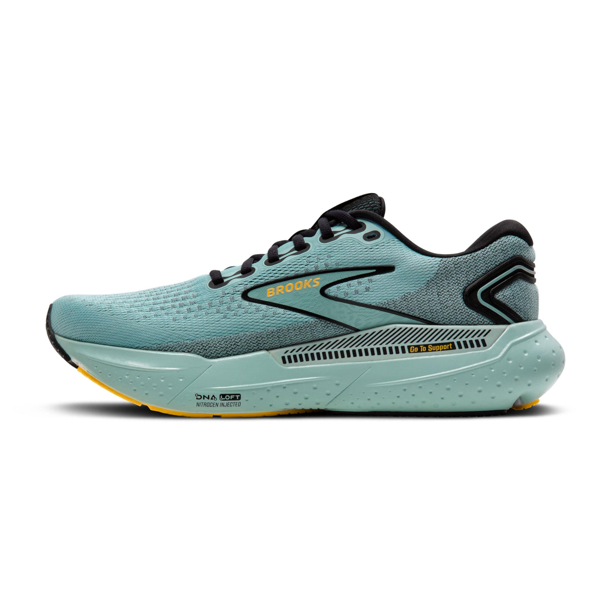 Brooks Glycerin Gts 21 Men Road Running Shoes Blue Nightlife Black Cotton
