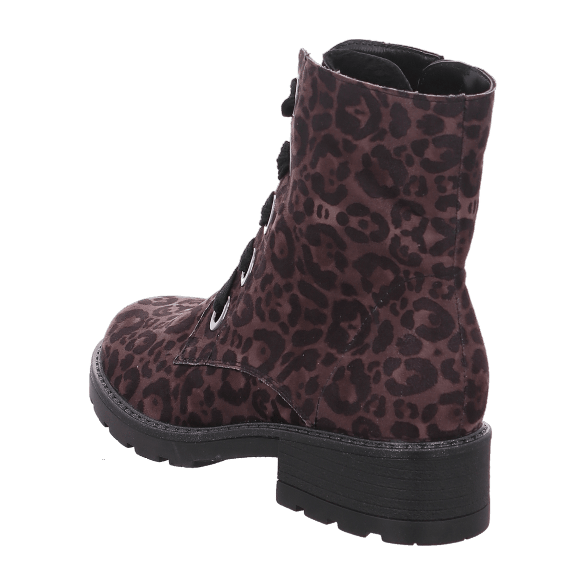 ARA Curry Women's Animal Print Boots with warm leather, synthetic and textile lining, round toe - Bartel-Shop