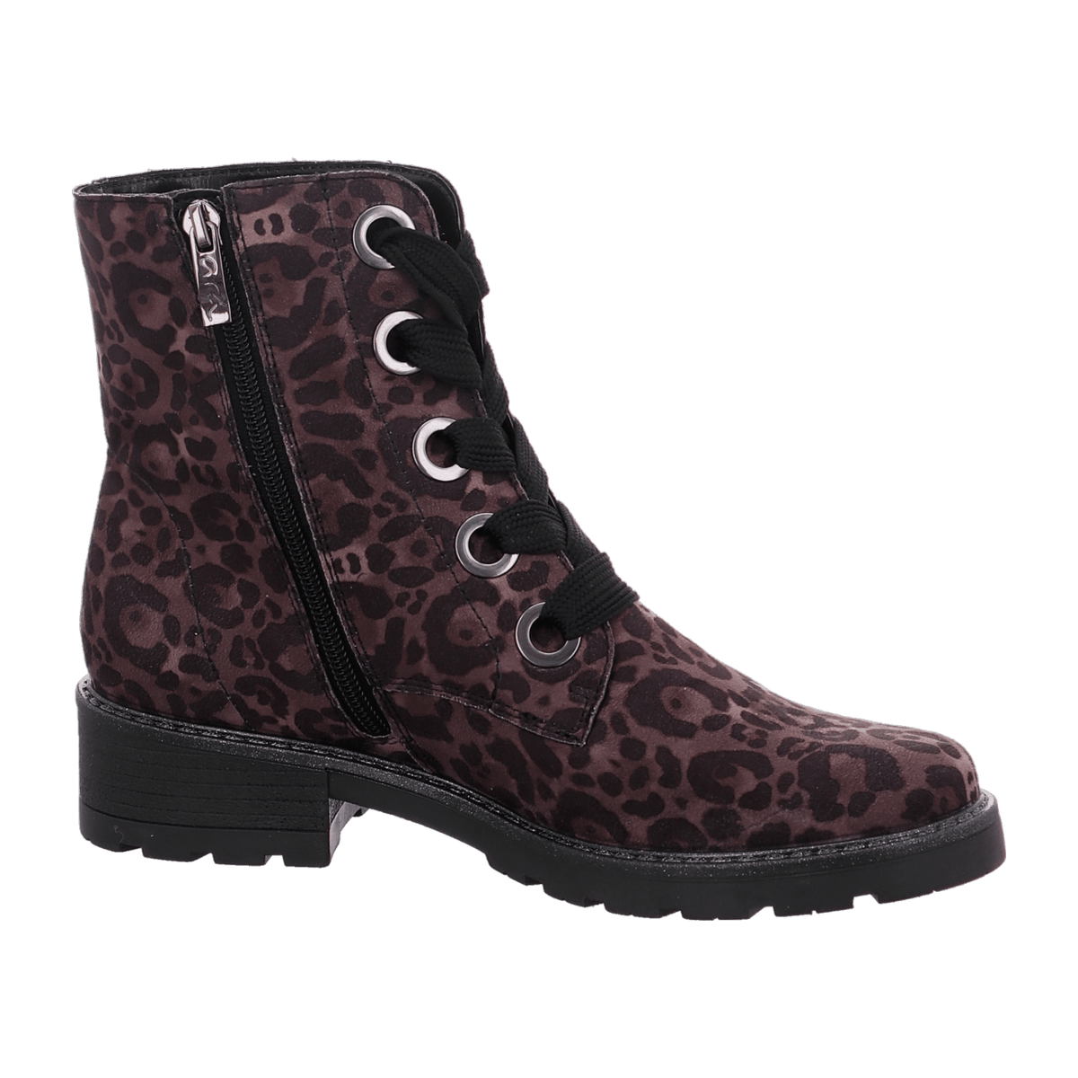 ARA Curry Women's Animal Print Boots with warm leather, synthetic and textile lining, round toe - Bartel-Shop