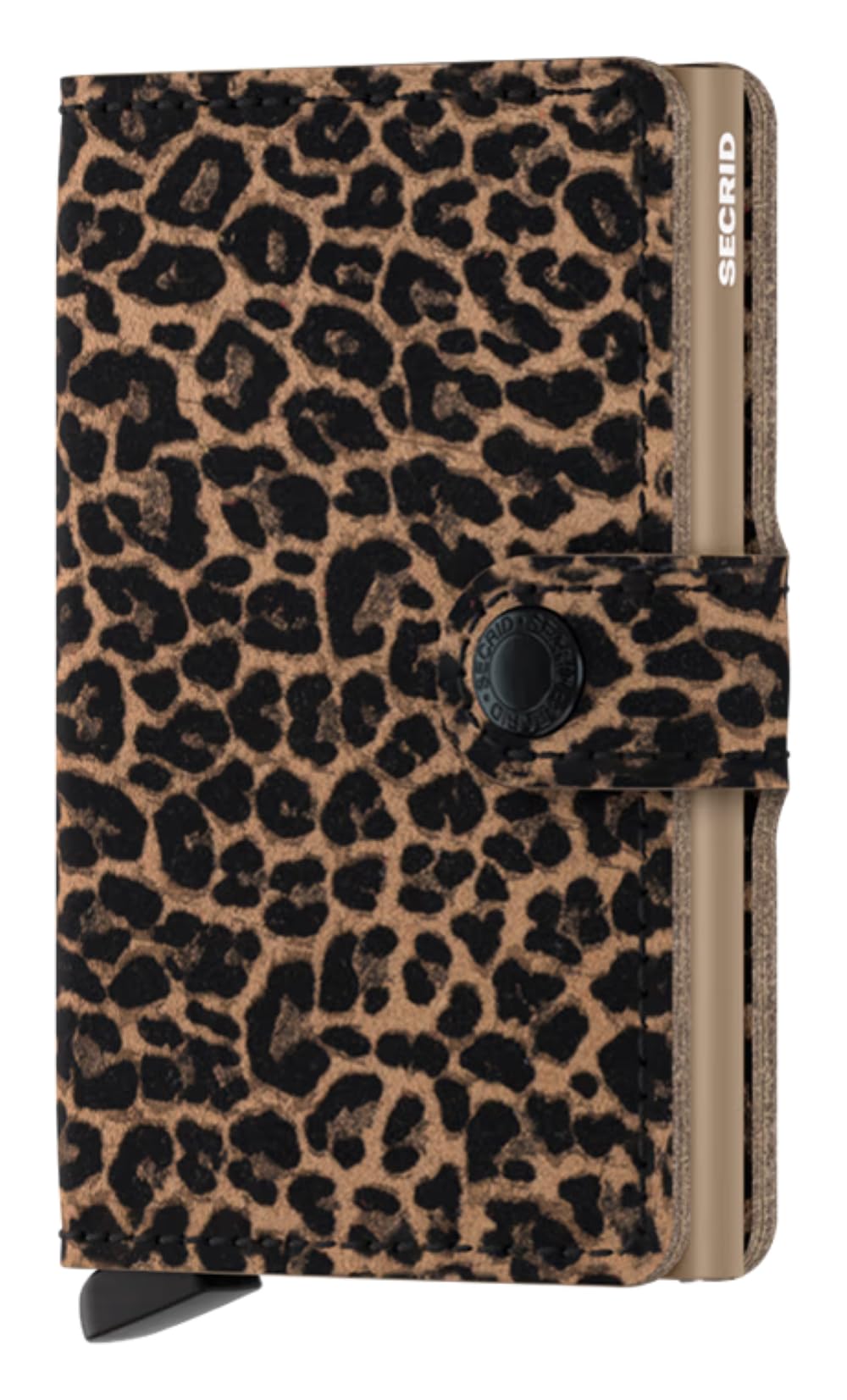 Secrid Miniwallet Leo Beige Leather Wallet with RFID Protection