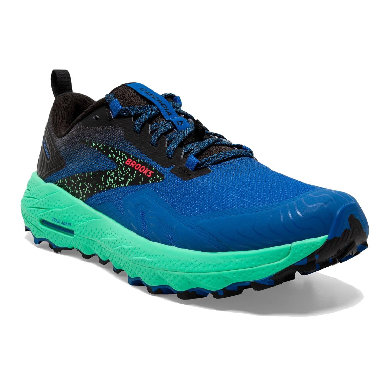 Brooks Cascadia 17 Men's Trail Running Shoes Blue Leather Lightweight
