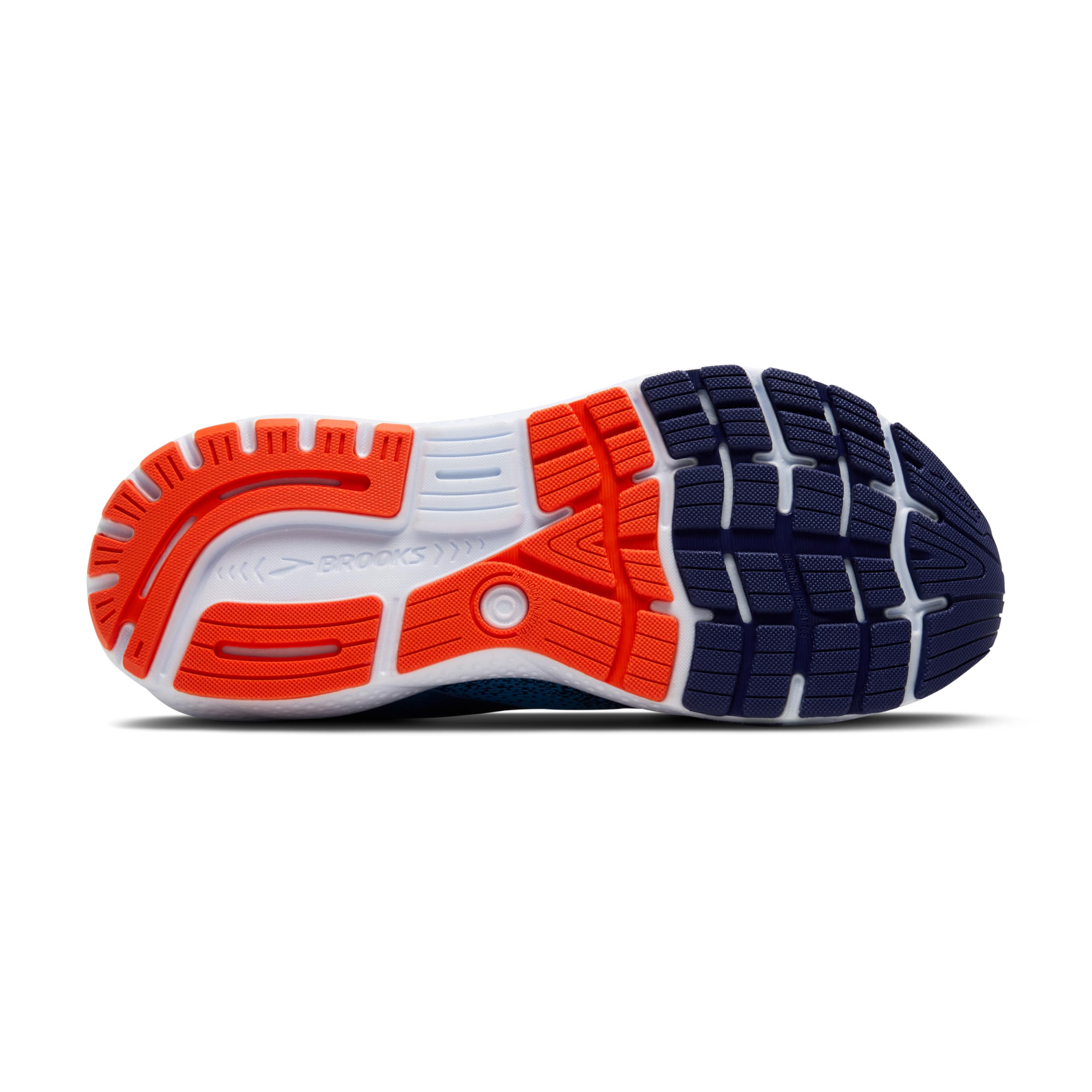 Brooks Ghost 16 Men Road Running Shoes Plastic Bonnie Blue Blue Ribbon Orange