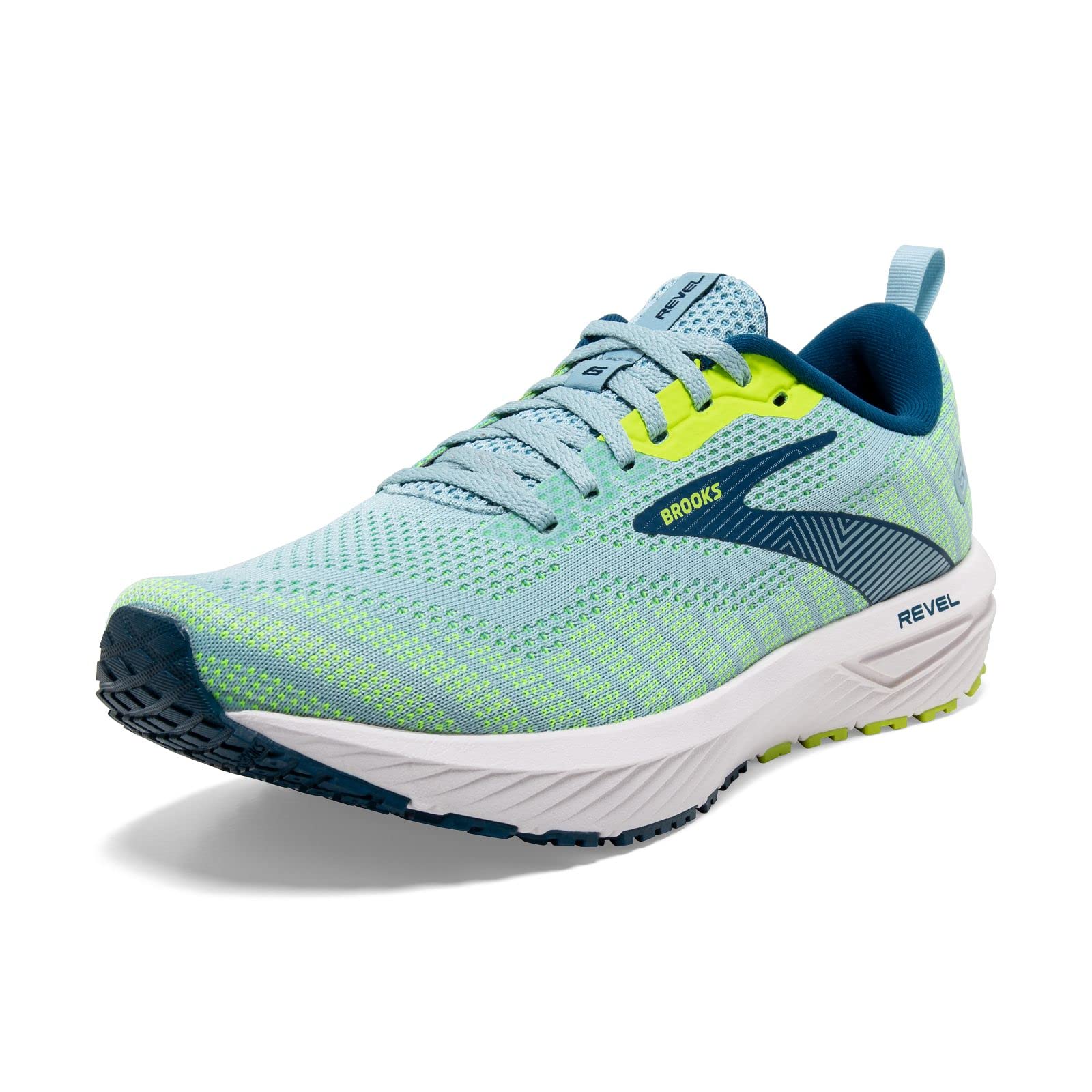 Brooks Revel 6 Men Road Running Shoes Light Blue Nightlife Cotton Cushioned