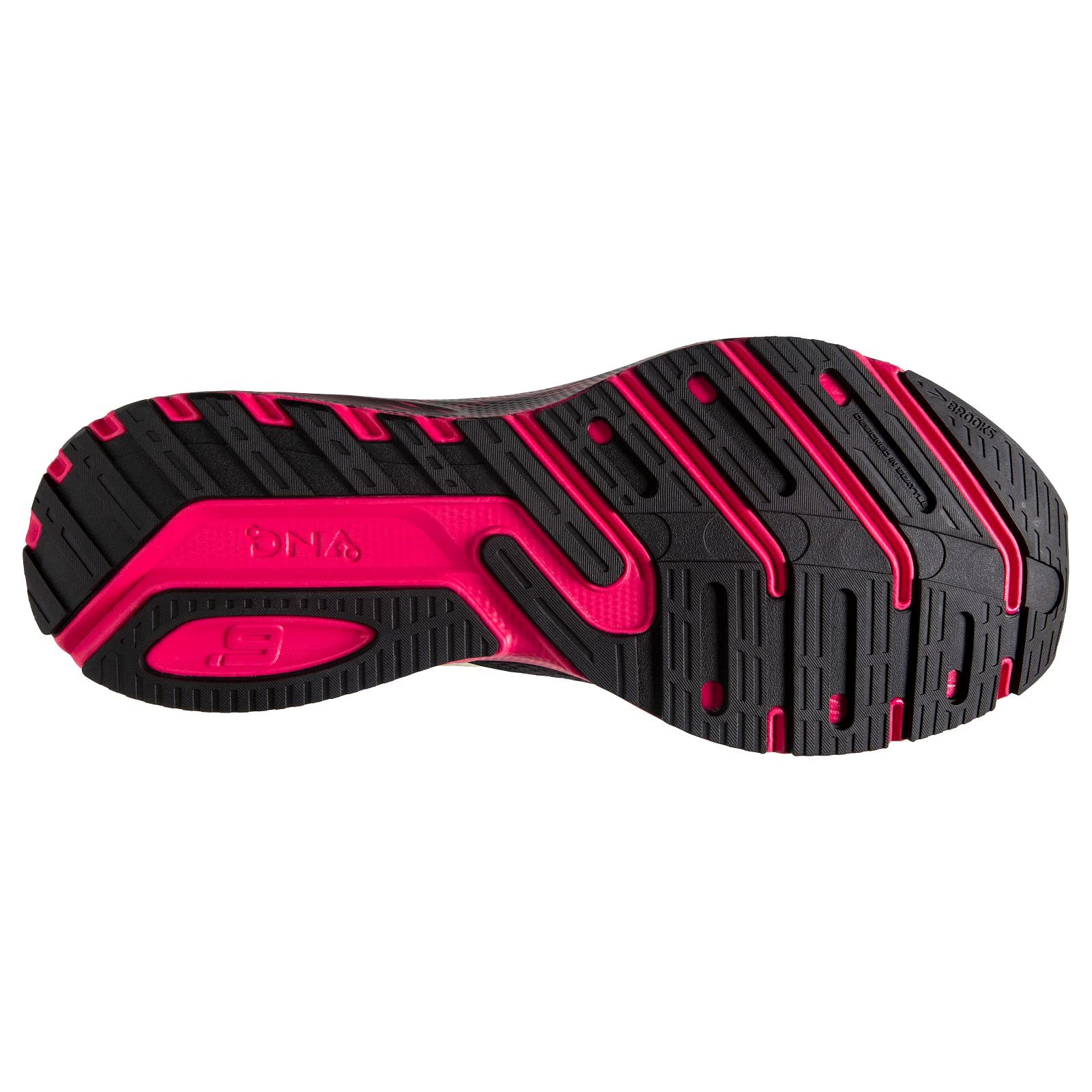 Brooks Launch 9 Men Road Running Shoes Black Pink Yellow Lightweight Cotton