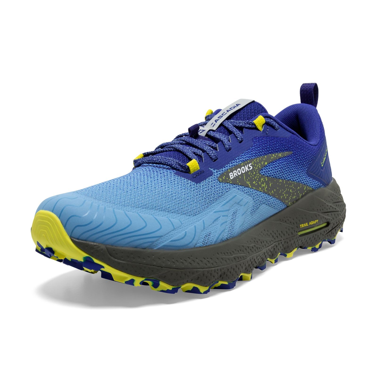 Brooks Cascadia 17 Men's Trail Running Shoes Suede Blue Surf The Web Sulphur