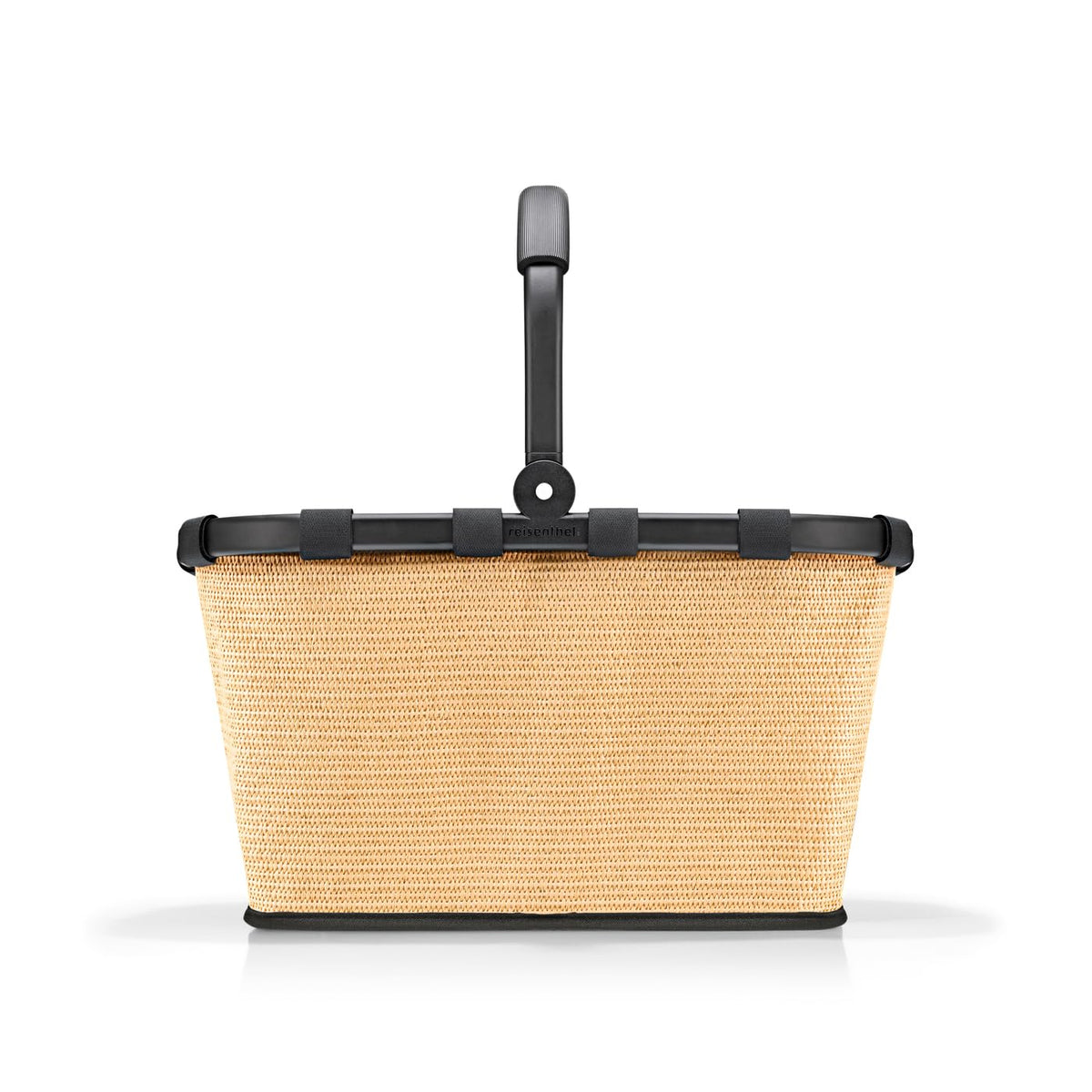 reisenthel carrybag frame raffia black - Stable Shopping Basket with Inner Pocket