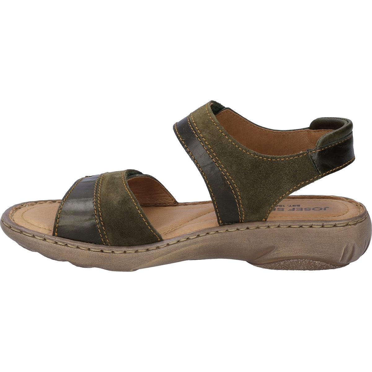 Josef Seibel Women Sandals Leather Moos Green Size 41 EU Klettverschluss