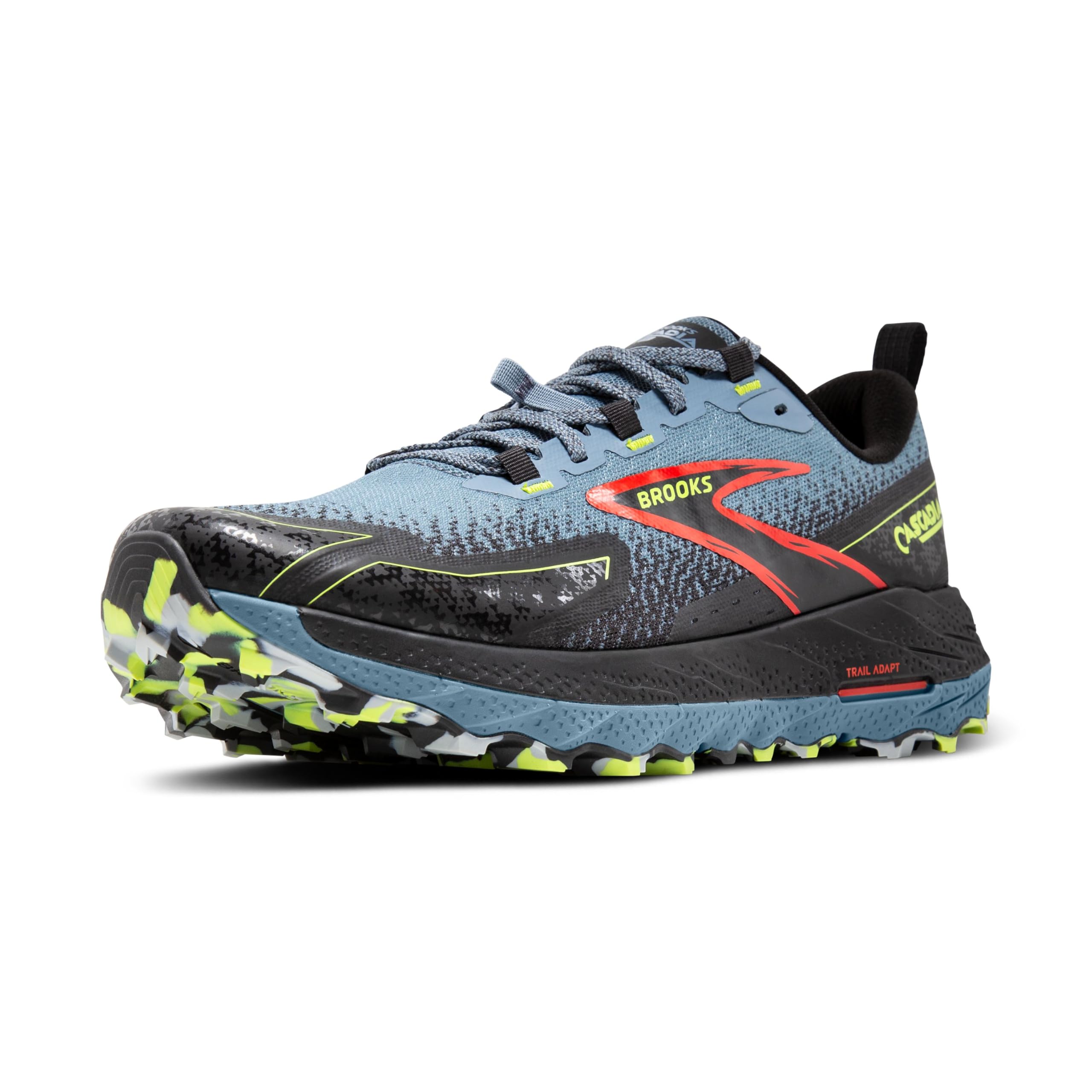 Brooks Cascadia 18 Men Trail Running Shoes EVA Rubber Citadel Ebony Lime