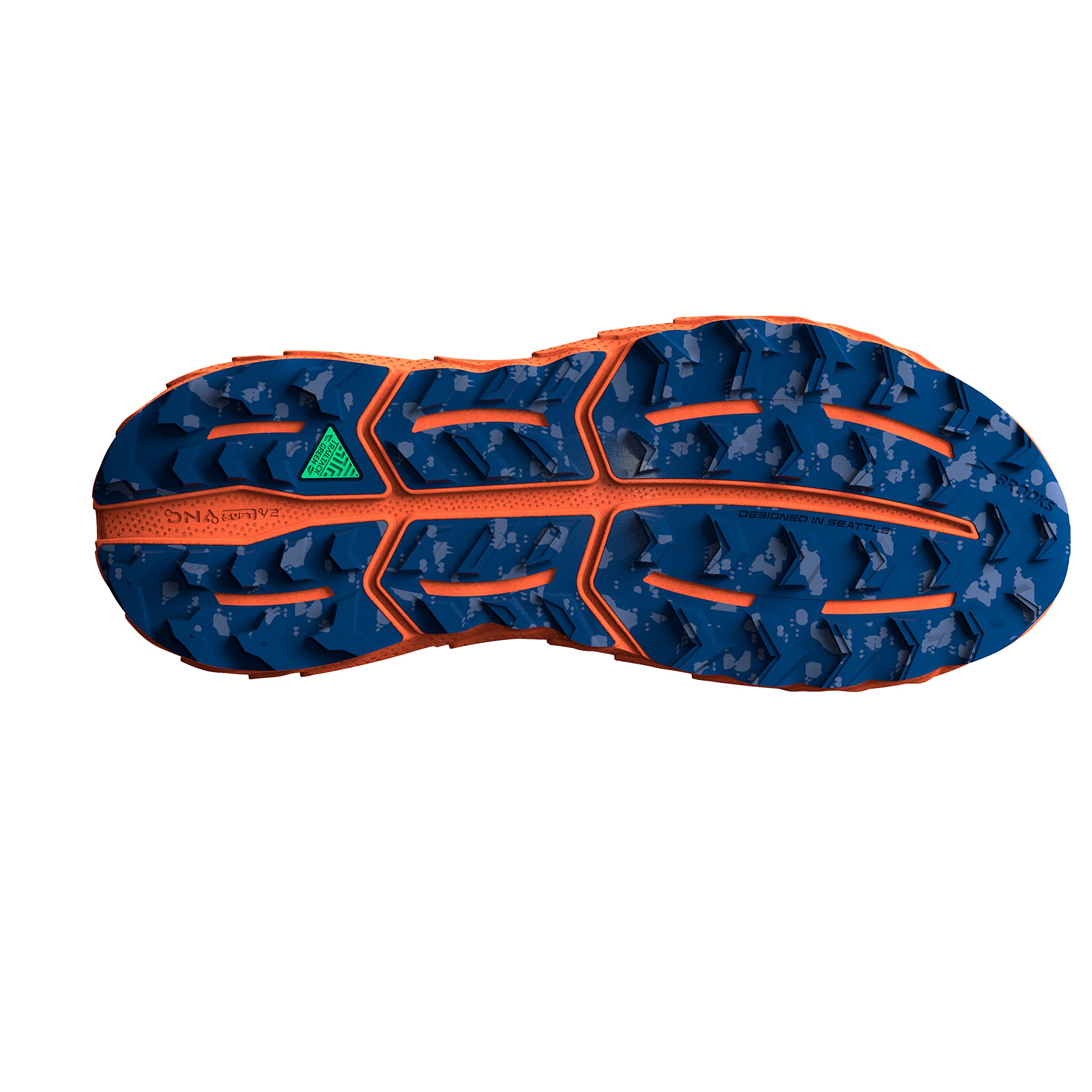 Brooks Cascadia 17 Men Running Shoes Lightweight Canvas Sharp Green Navy Firecracker