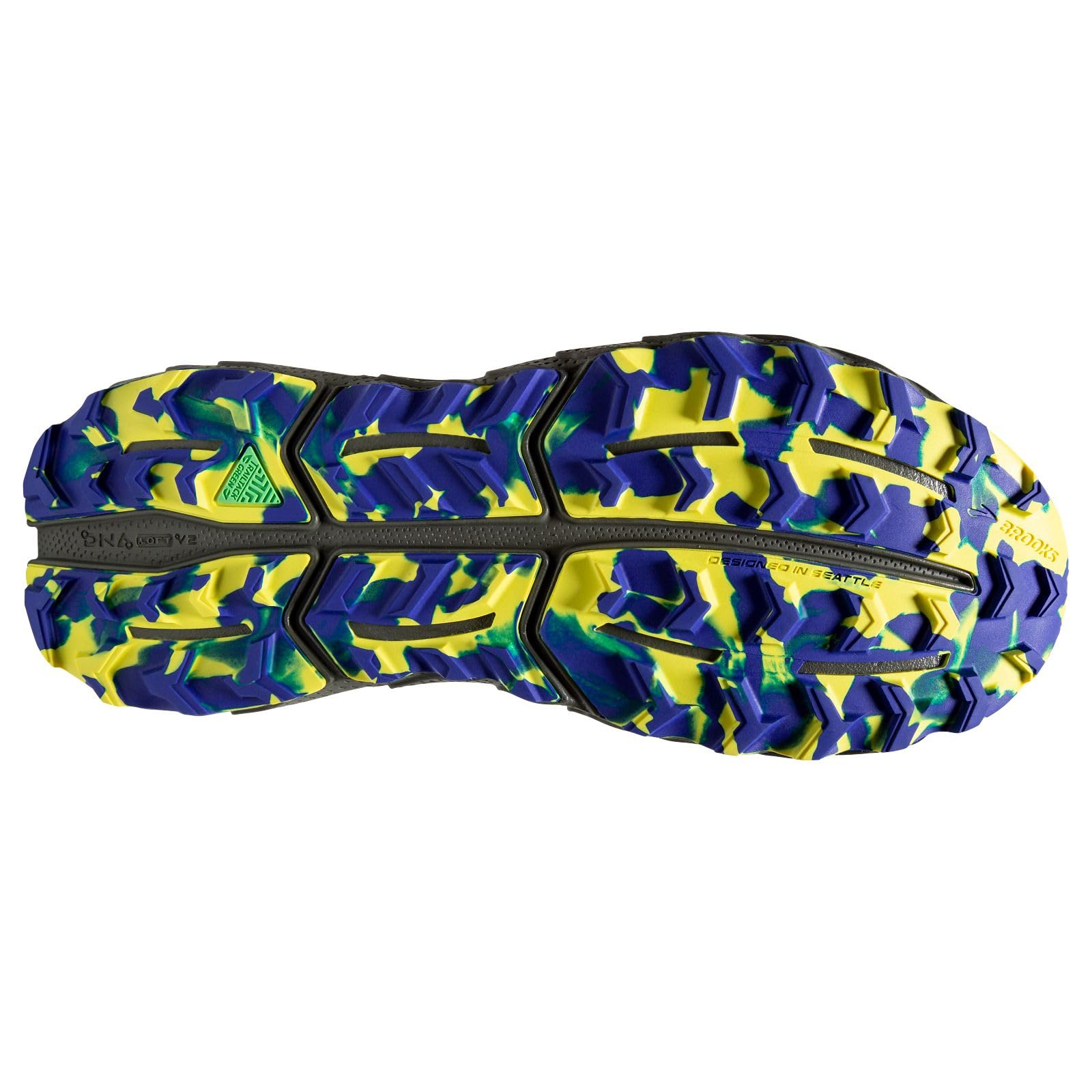 Brooks Cascadia 17 Men's Trail Running Shoes Suede Blue Surf The Web Sulphur