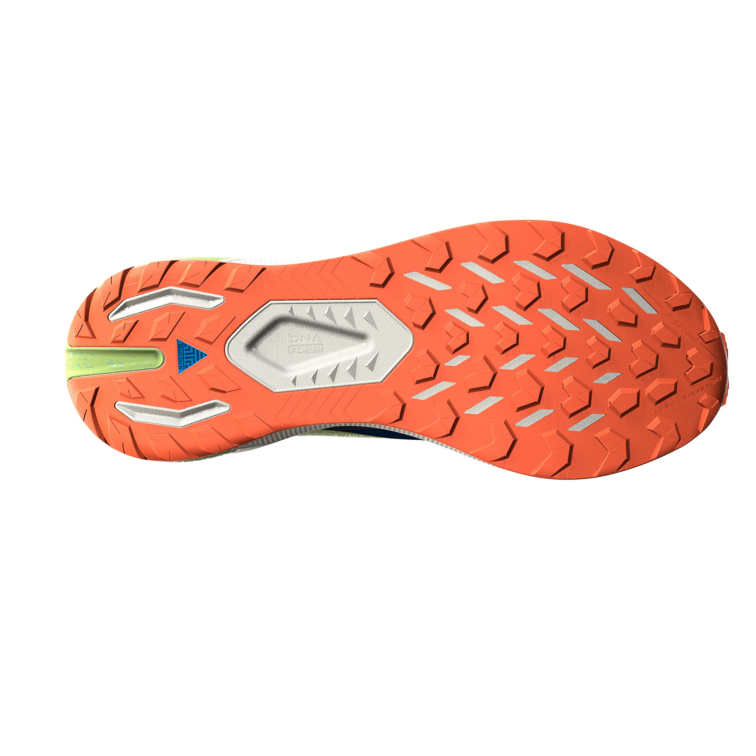 Brooks Men Catamount 2 Road Running Shoes Navy Firecracker Sharp Green Cotton