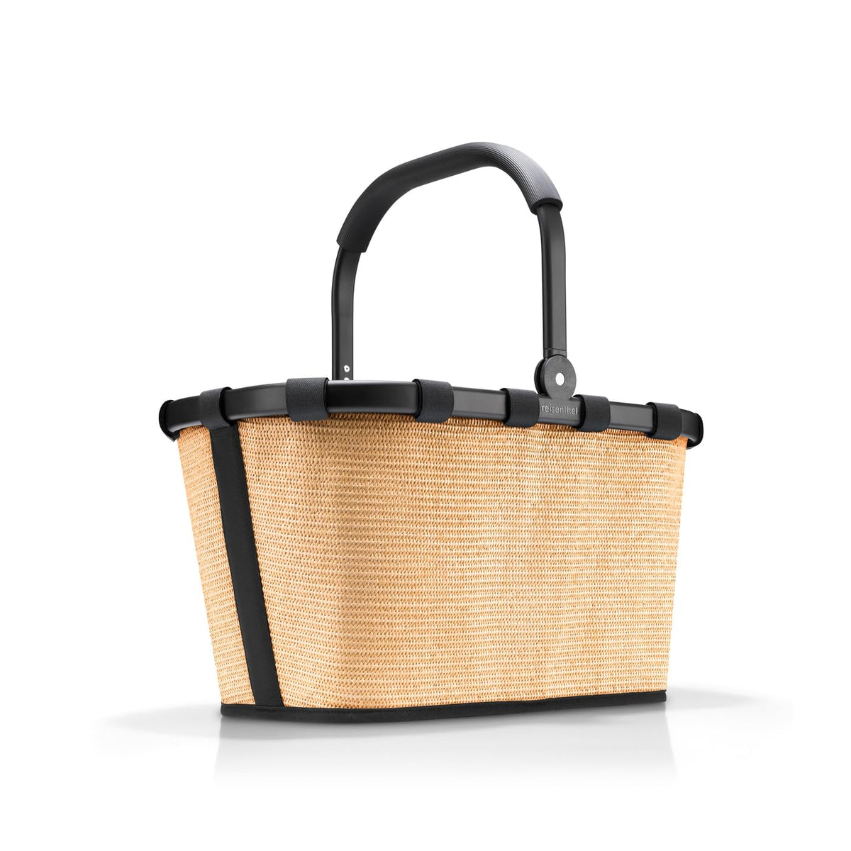 reisenthel carrybag frame raffia black - Stable Shopping Basket with Inner Pocket