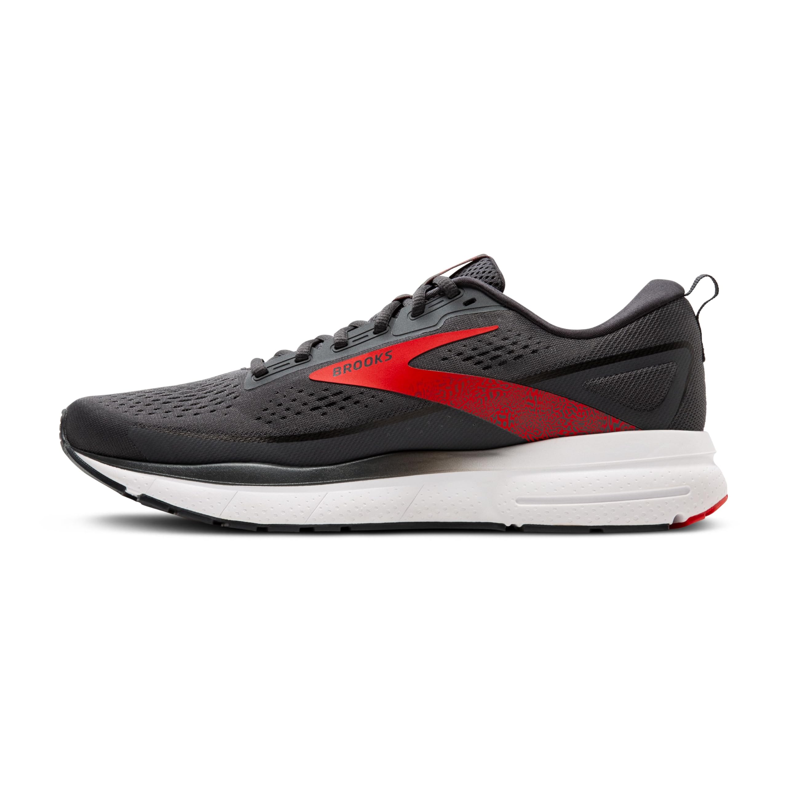 Brooks Trace 3 Men's Road Running Shoes Ebony Fiery Red White Cotton Cushioned