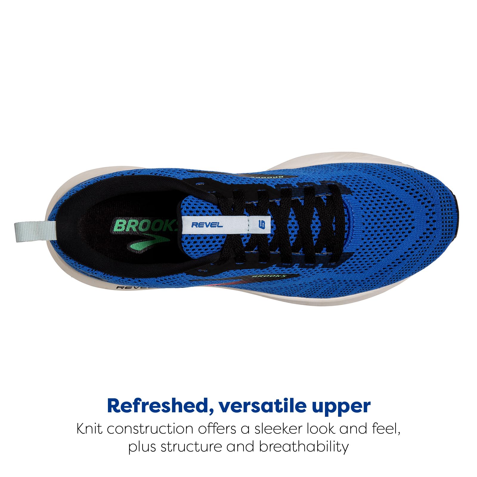 Brooks Revel 6 Men Road Running Shoes Mesh Victoria Blue Black Spring Bud Lightweight