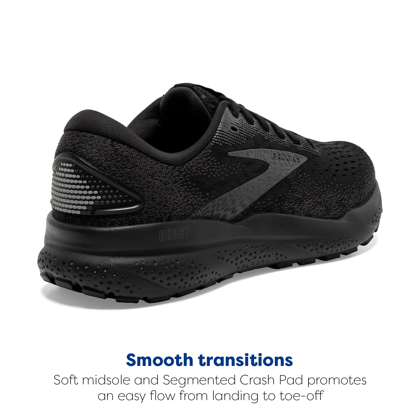 Brooks Ghost 16 Men Road Running Shoes Black Ebony Synthetic