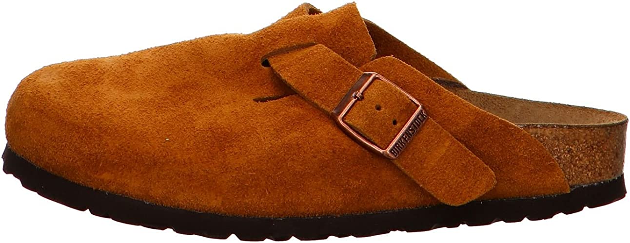 Birkenstock Boston Mink VL Suede Leather Brown Clogs Mules Slippers SFB House - Bartel-Shop