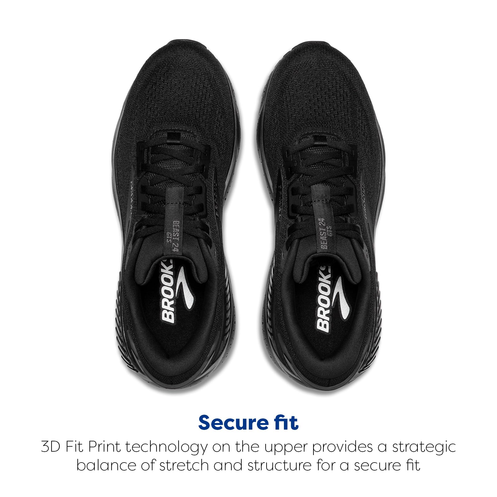Brooks Beast GTS 24 Men Road Running Shoes Black Synthetic Breathable
