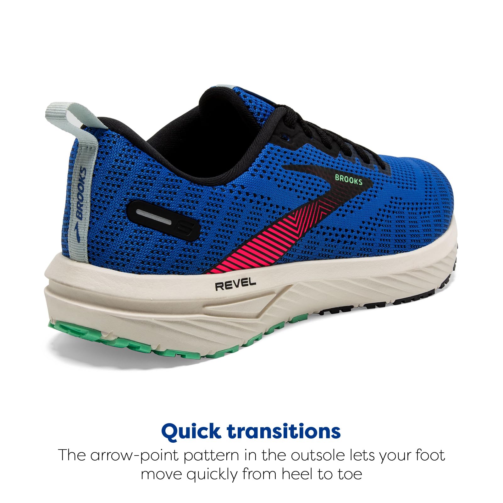 Brooks Revel 6 Men Road Running Shoes Mesh Victoria Blue Black Spring Bud Lightweight