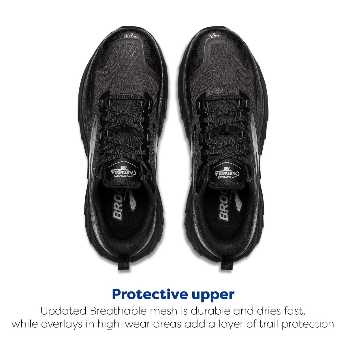 Brooks Cascadia 18 Men Trail Running Shoes Black Pearl Grey