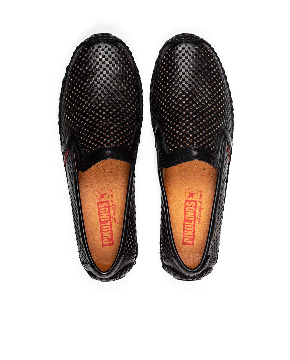 Pikolinos Jerez Men Loafers Black Leather Slip-On Size