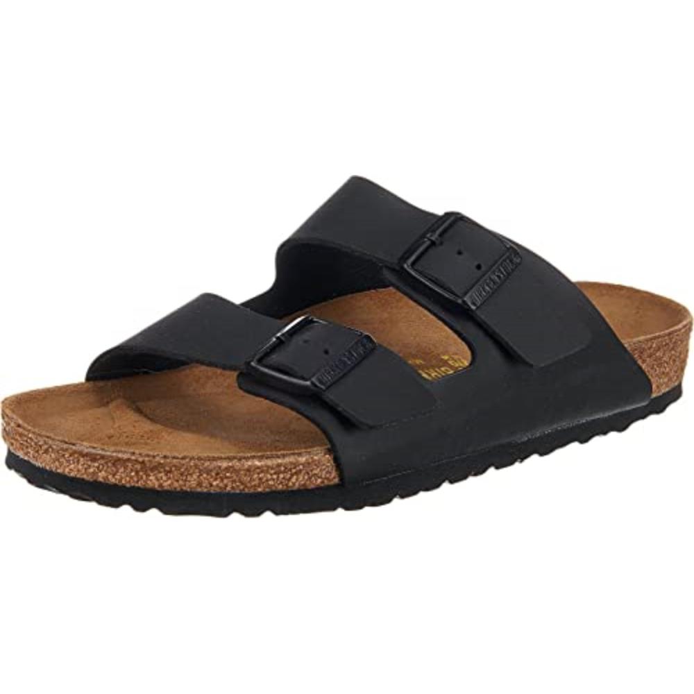 Birkenstock Arizona Sandals Slides Buckle Strap Casual Oiled Leather Black - Bartel-Shop