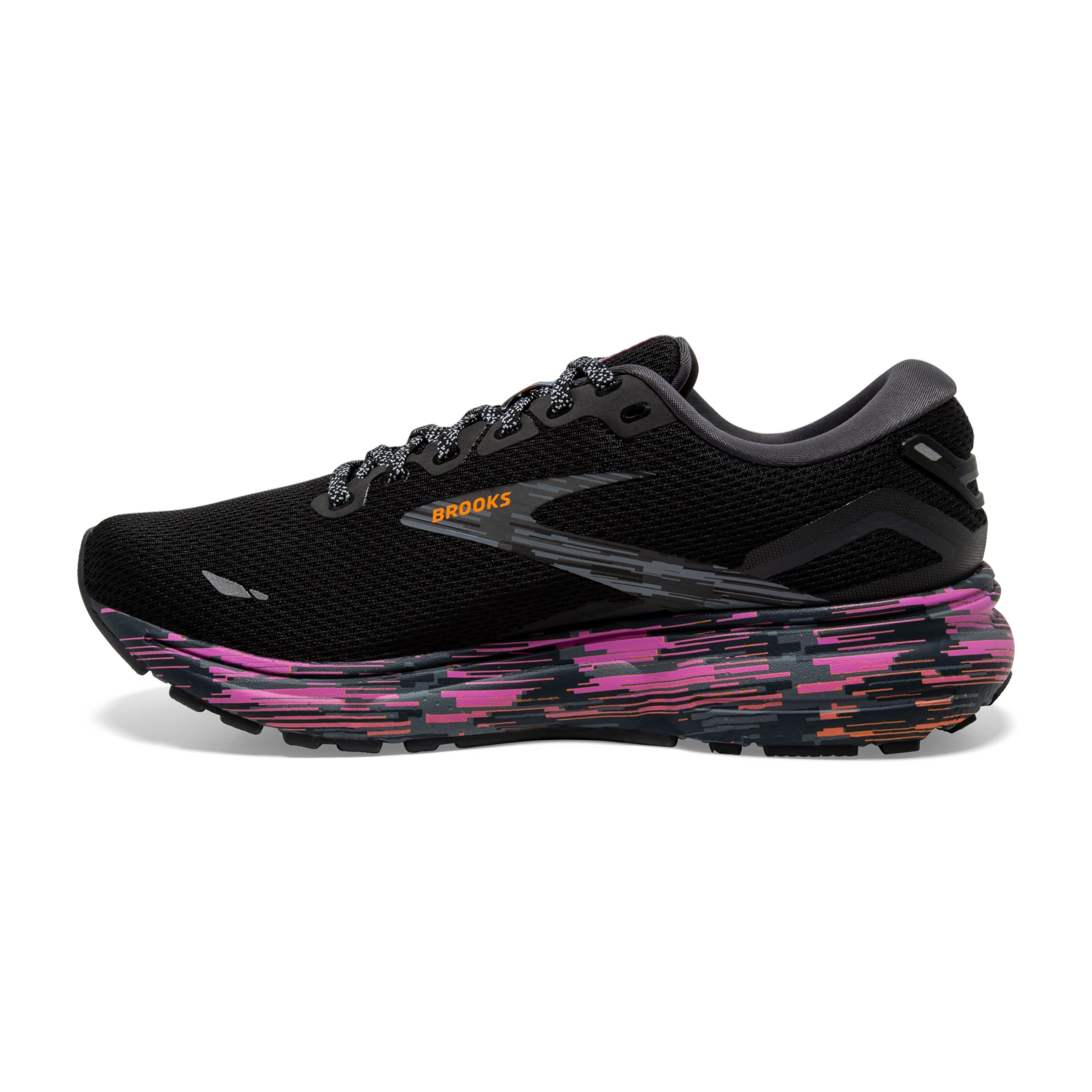 Brooks Ghost 15 Men Road Running Shoes Ebony White Nightlife Lightweight