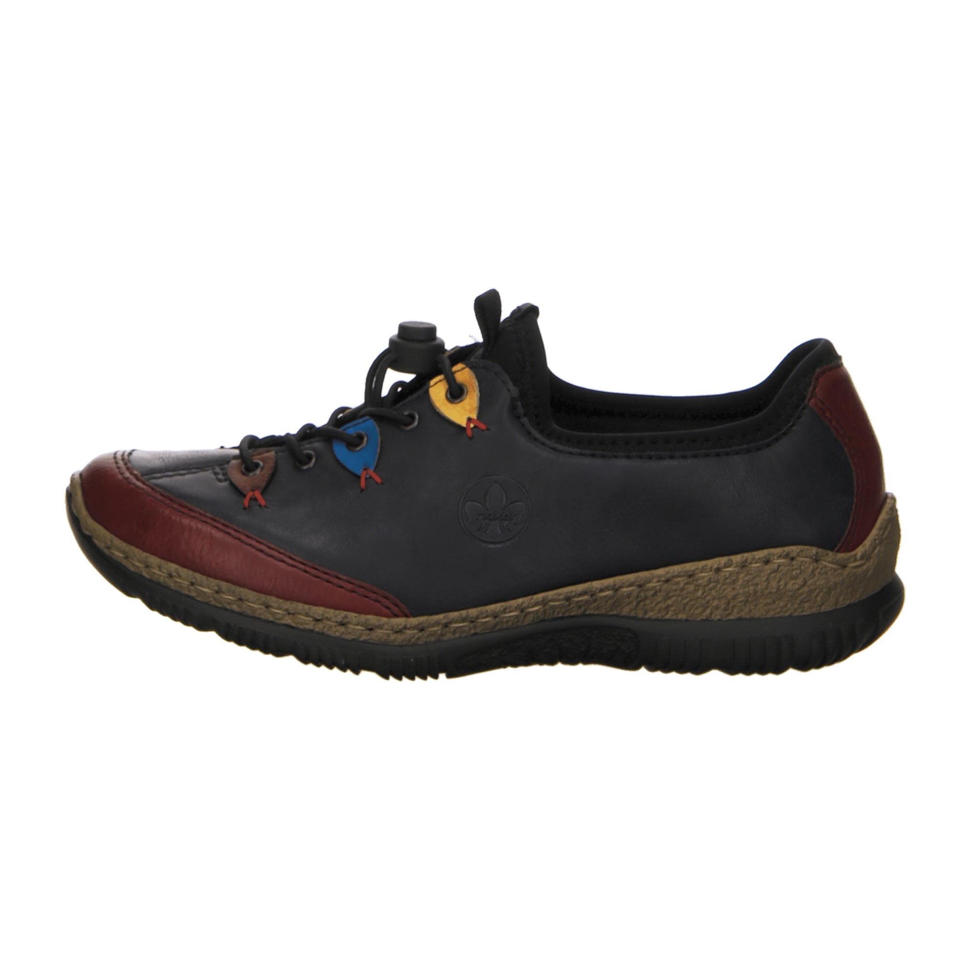 Rieker Women's Blue Casual Slip-On Shoes with Memosoft Insole and Buckle Closure