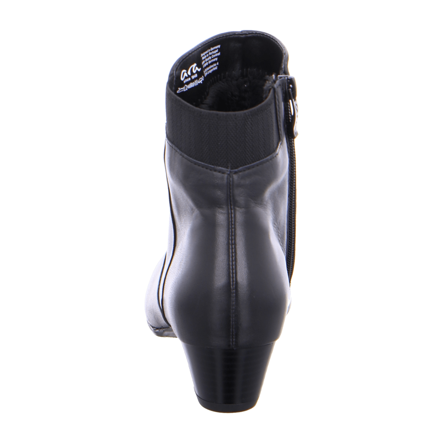 ARA CATANIA Women's Ankle Boots Black with Zipper Warm Lined Rubber Sole - Bartel-Shop