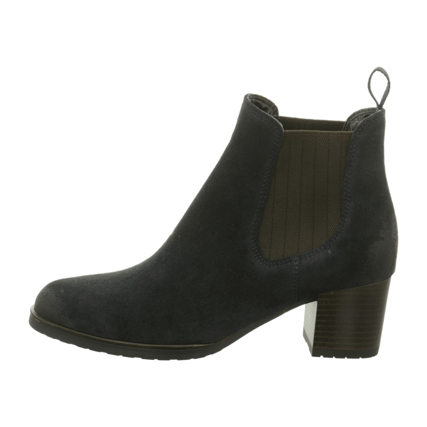 ARA FLORENZ Women's Ankle Boots in Black Suede Leather, Slip-On Design