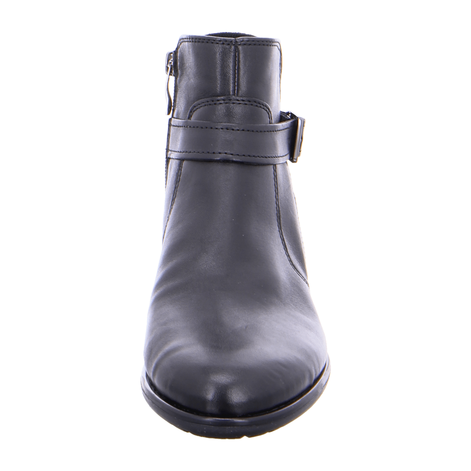 ARA Women's Leather Ankle Boots with Zipper, Black - Bartel-Shop