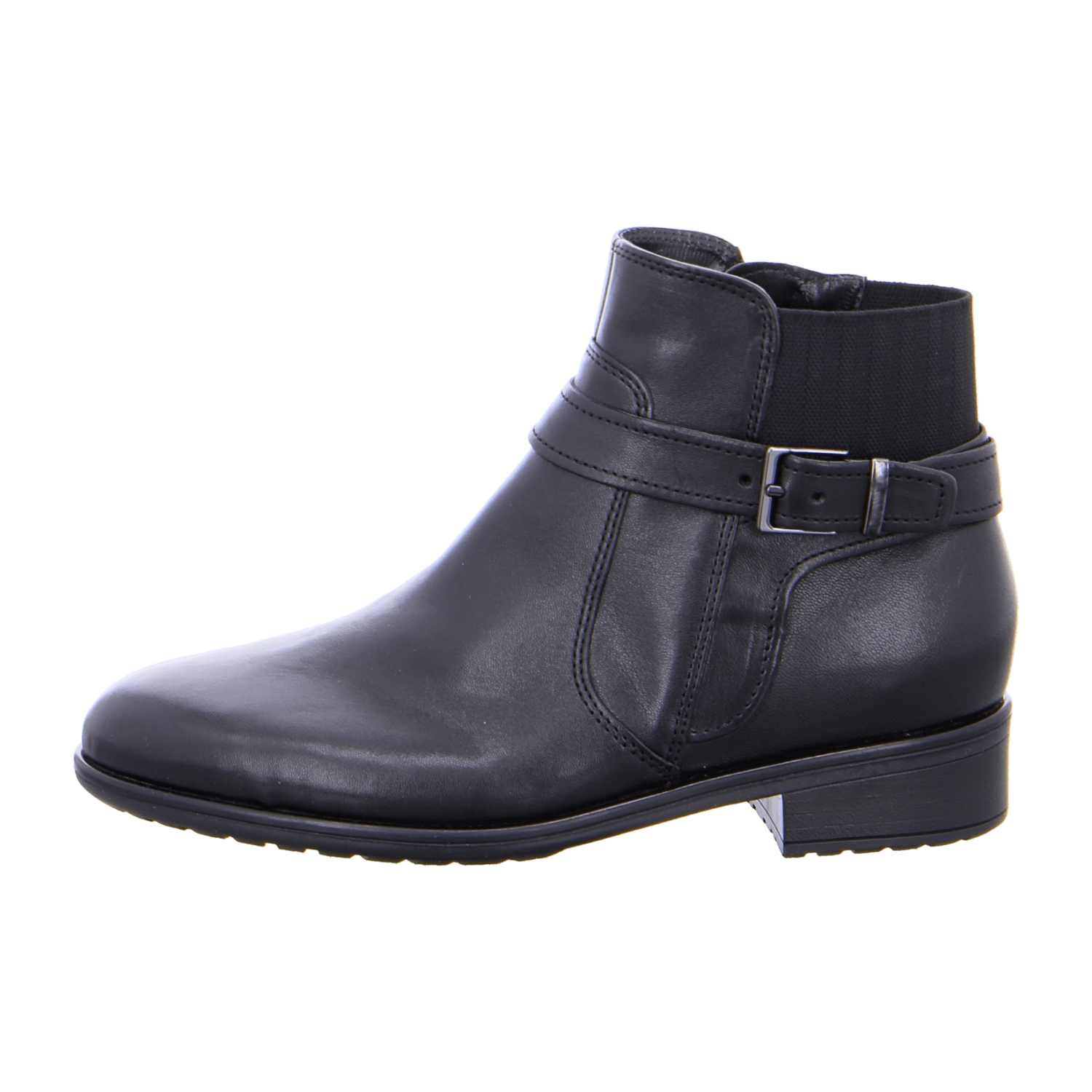ARA Women's Leather Ankle Boots with Zipper, Black - Bartel-Shop