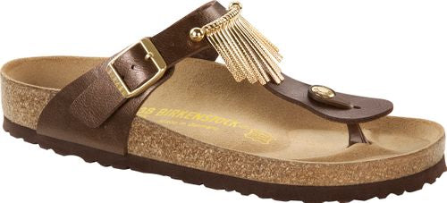 Birkenstock thong sandal Gizeh BF Graceful Toffee Fringe - Bartel-Shop