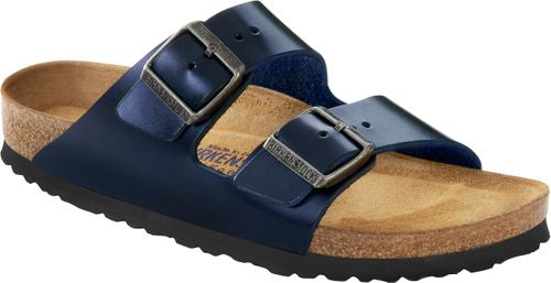 Birkenstock mules sandals Arizona metallic dark sapphire leather - Bartel-Shop