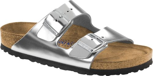 Birkenstock mule Arizona NL WB Metallic silver - Bartel-Shop