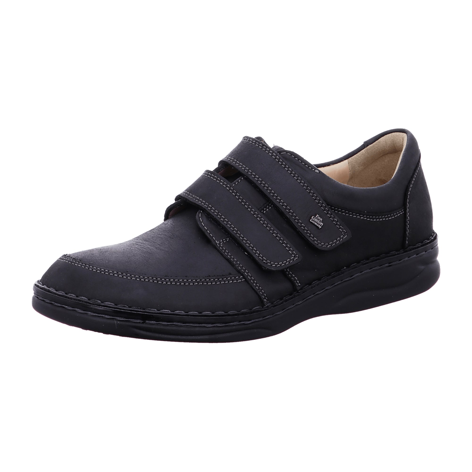 Finn Comfort Wicklow Men's Black Leather Shoes - Stylish & Comfortable