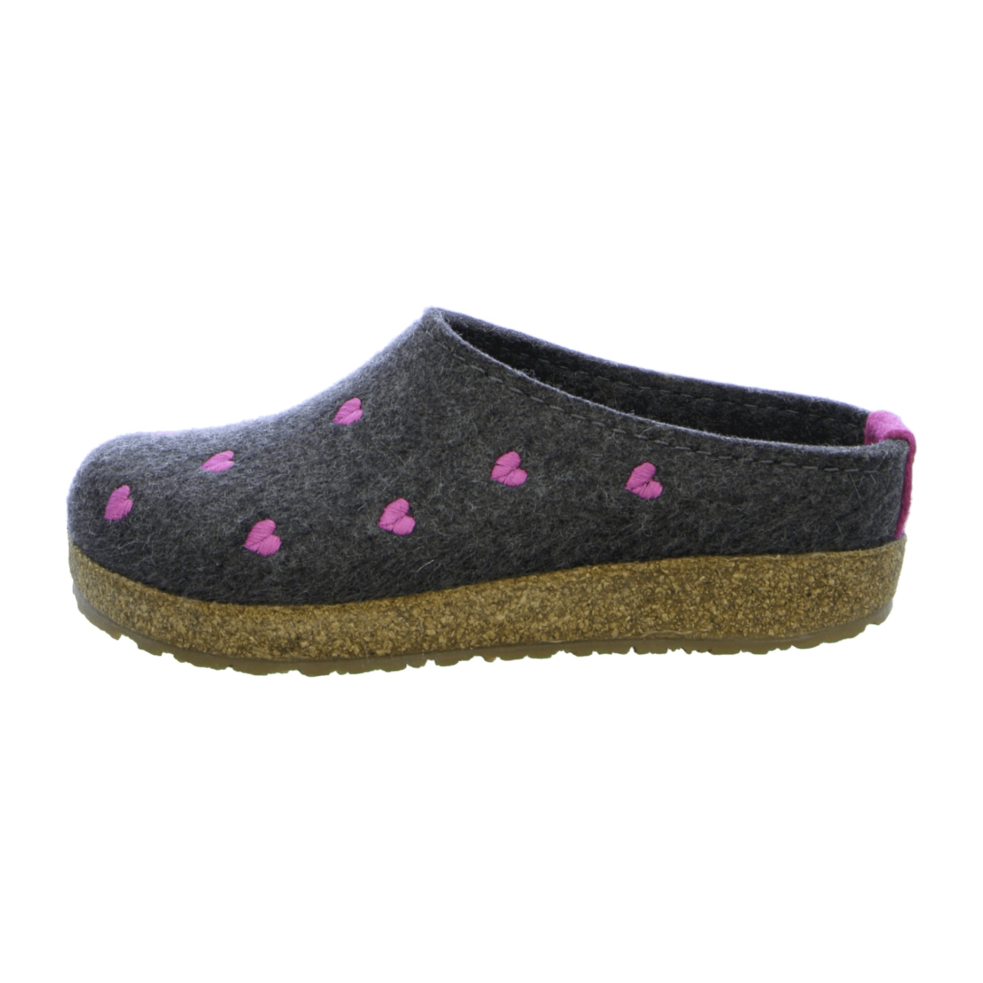 Haflinger Women's Slippers - Stylish & Comfortable Grey Wool Slides