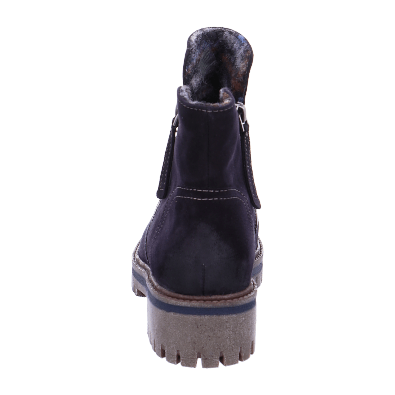 ARA JACKSON Women's Boots in Blue Nubuck Leather with Zipper, Ankle Boots, Round Toe - Bartel-Shop