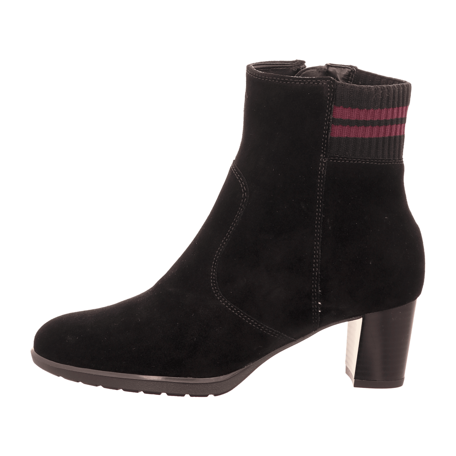 ARA ORLY Women's Ankle Boots with Zipper in Black Synthetic with Leather-Textile Lining and Round Toe