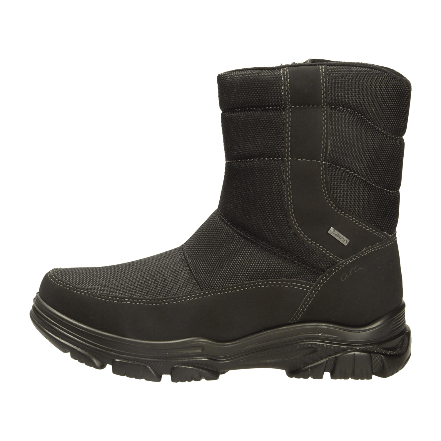ARA Men's Winter Boots Snow Boots with Zipper in Black Synthetic