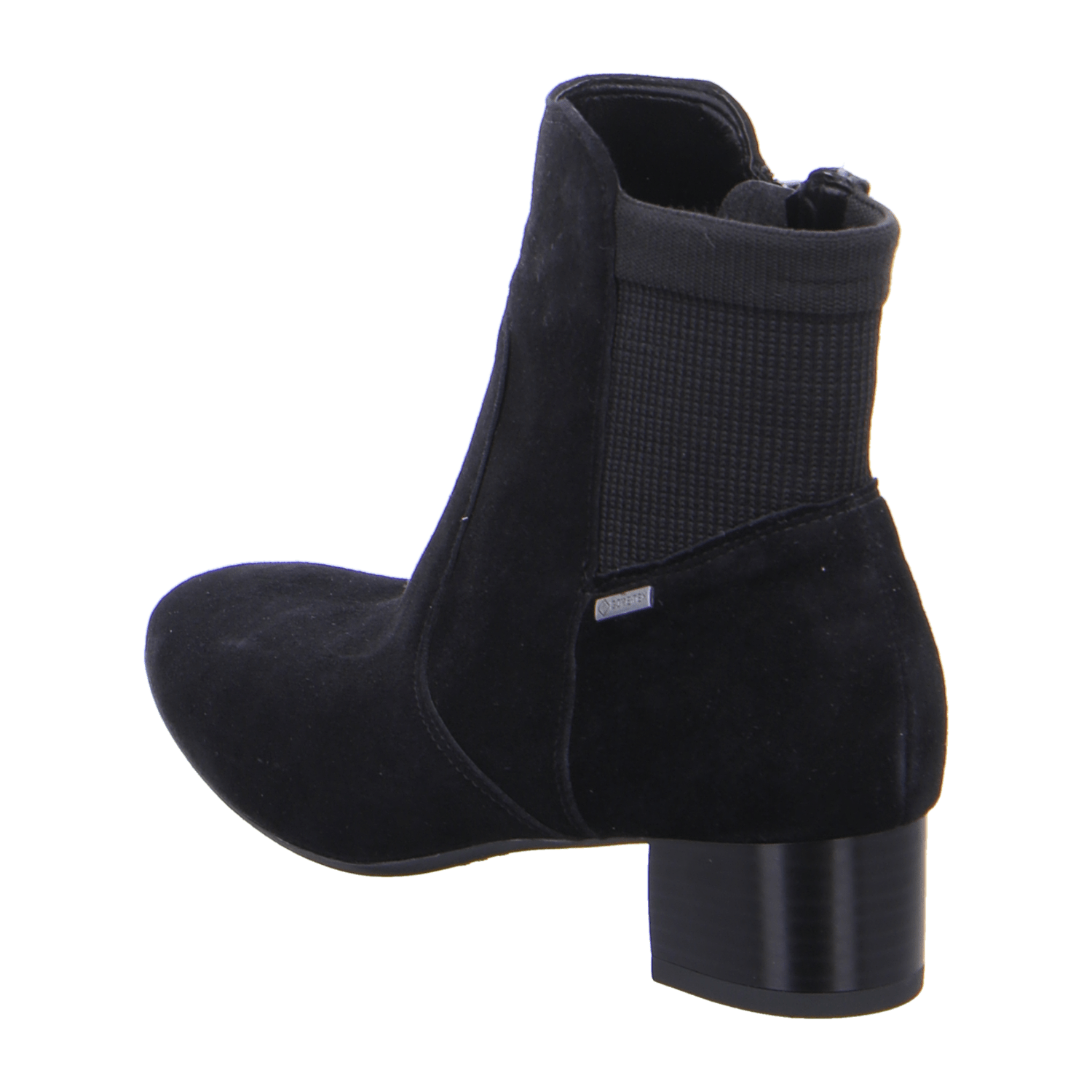 ARA VICENZA Women's Ankle Boots in Black Nubuck Leather with Side Zipper