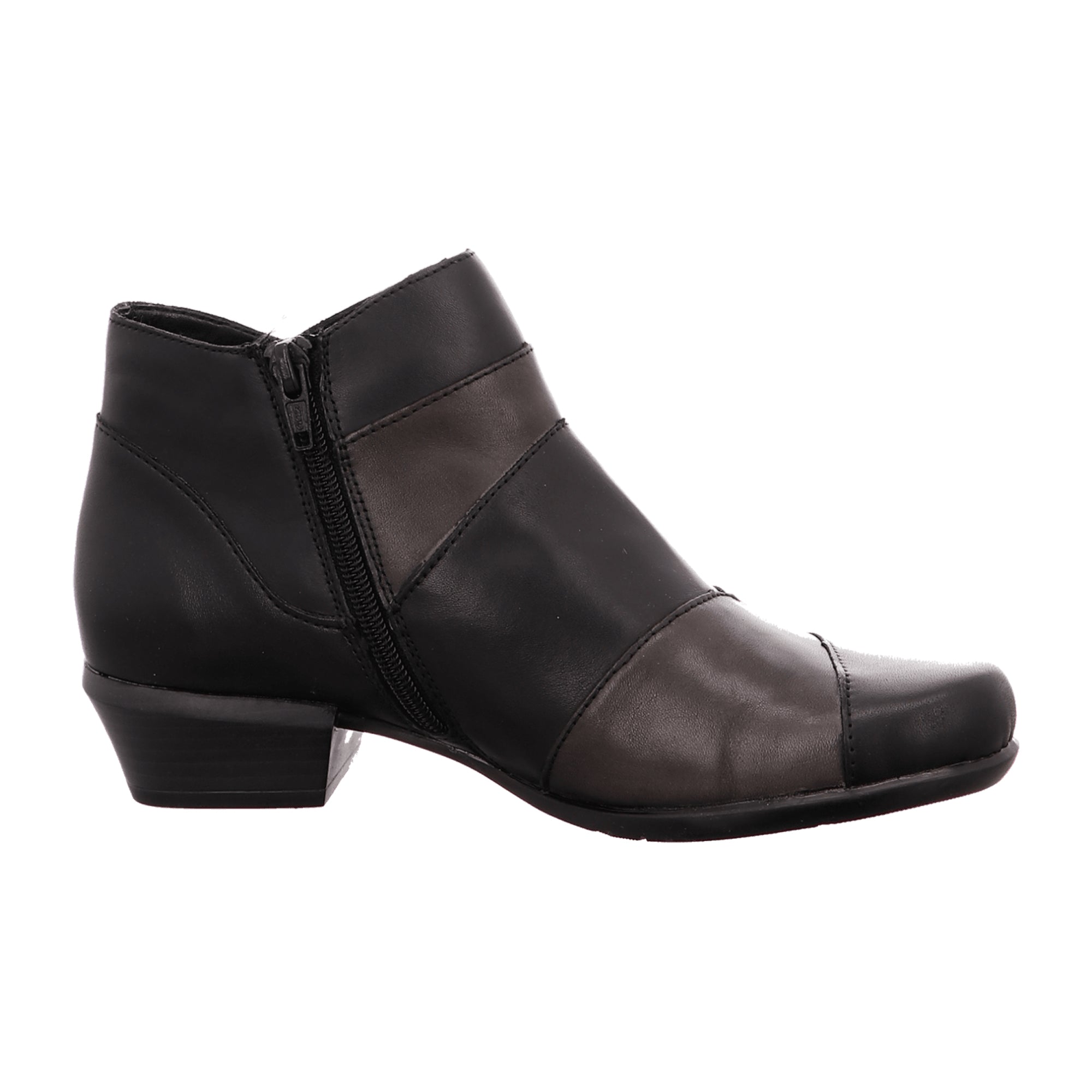 Remonte R8370 Black Women's Comfortable Ankle Boots with Zip and Cushioned Insole