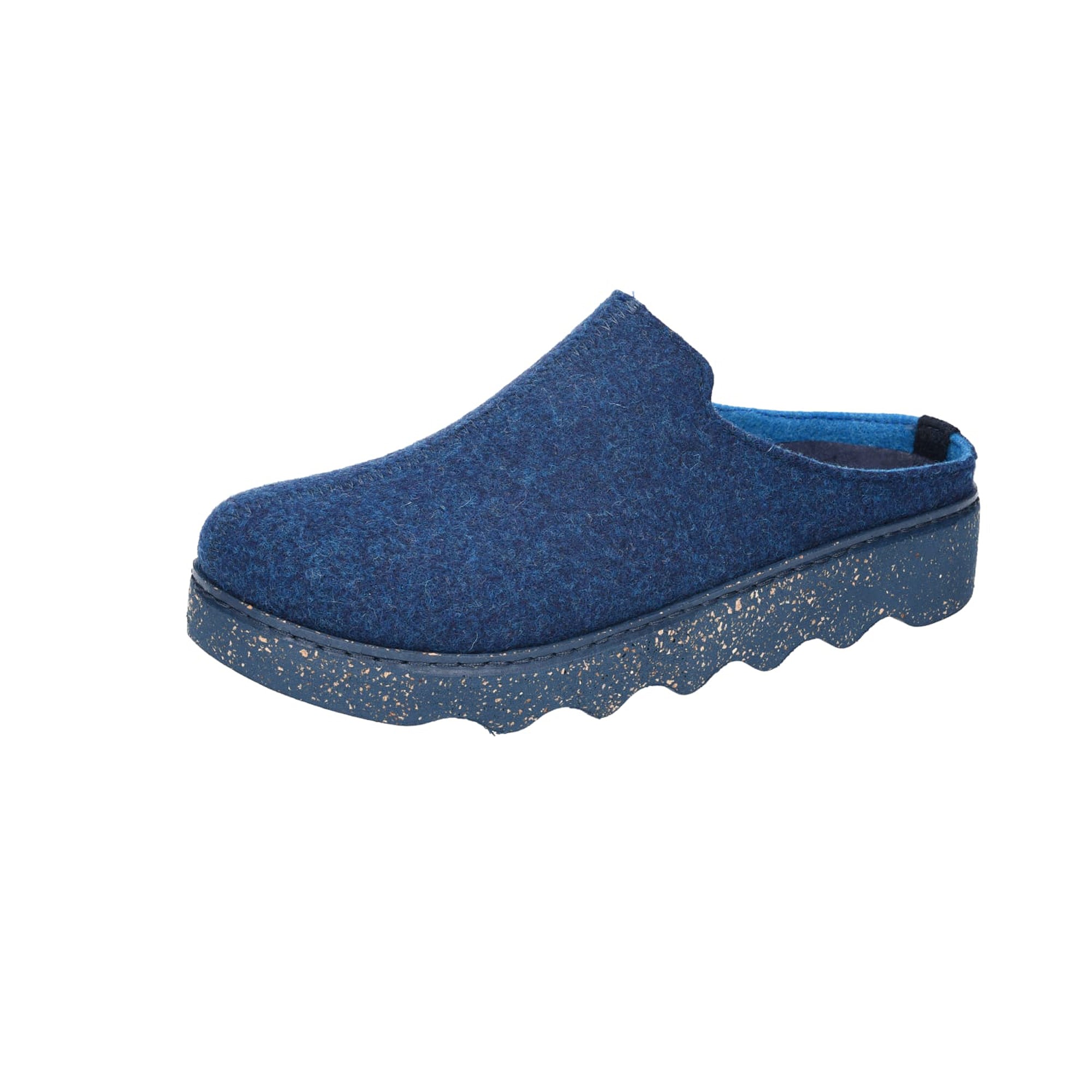 Rohde Foggia Women's Blue Slip-On Shoes with Removable Insole and Wedge Heel