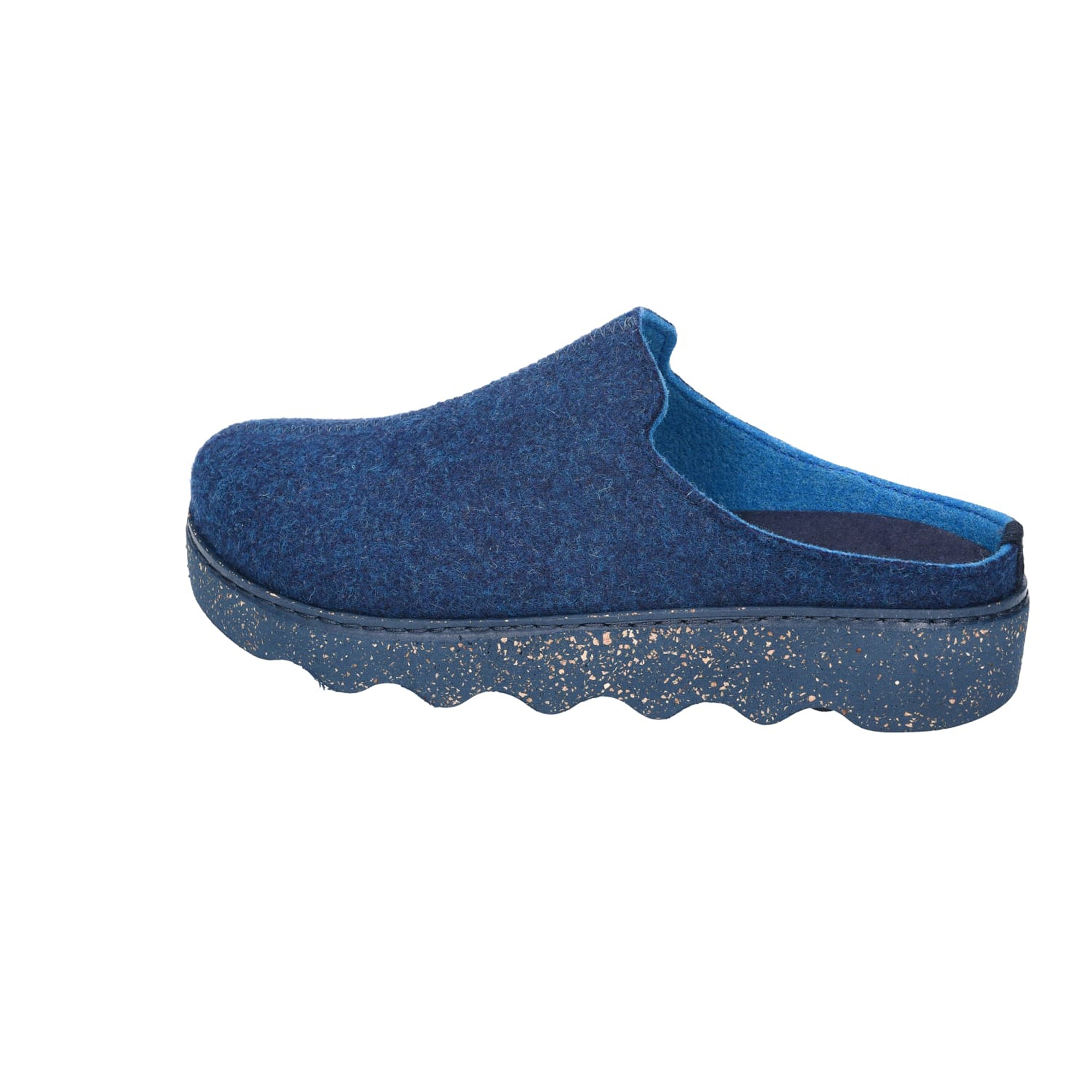 Rohde Foggia Women's Blue Slip-On Shoes with Removable Insole and Wedge Heel